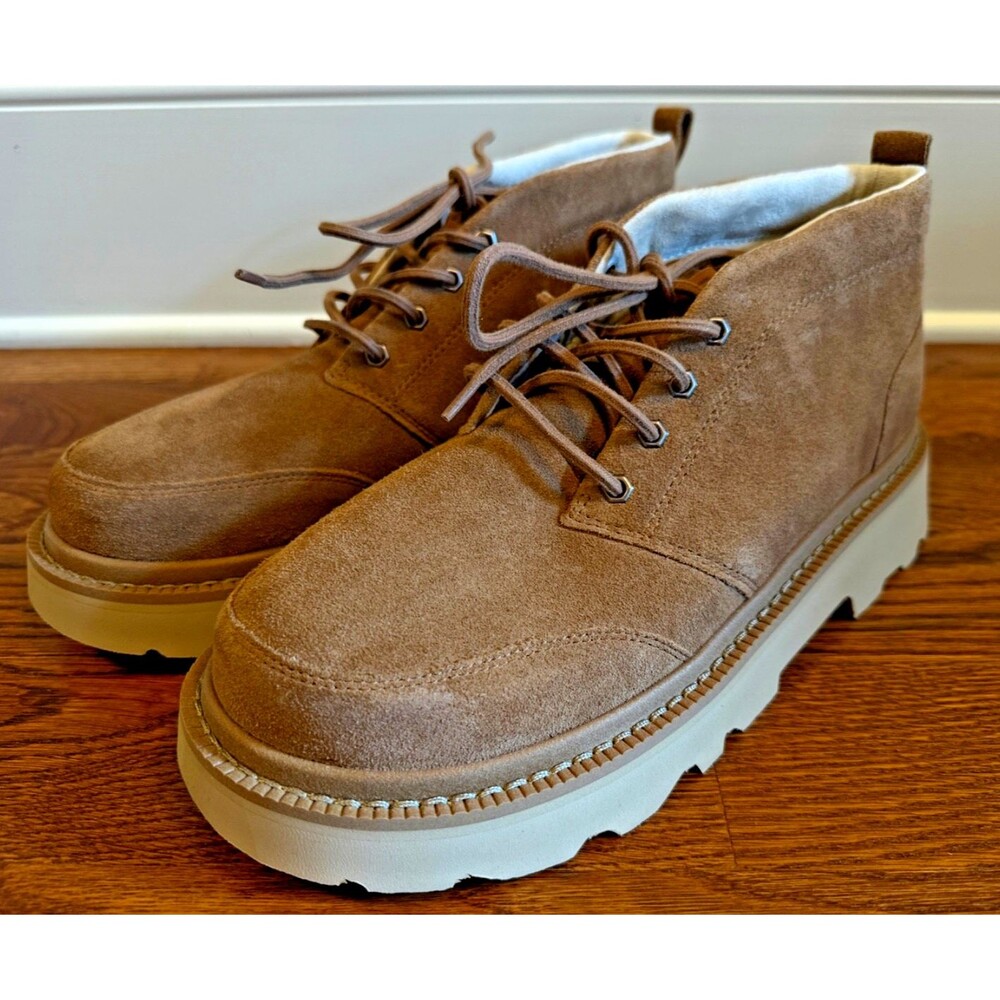 Ugg Chukka Lug 1171113 Chestnut Brown Suede Boots Men's Size 11 US 44 EU NEW